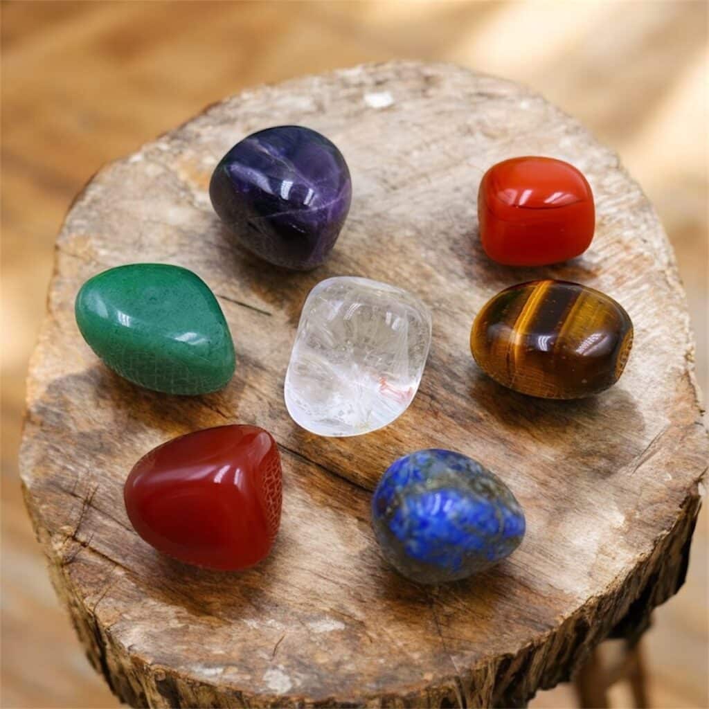 Sæt med 7 Chakra krystaller