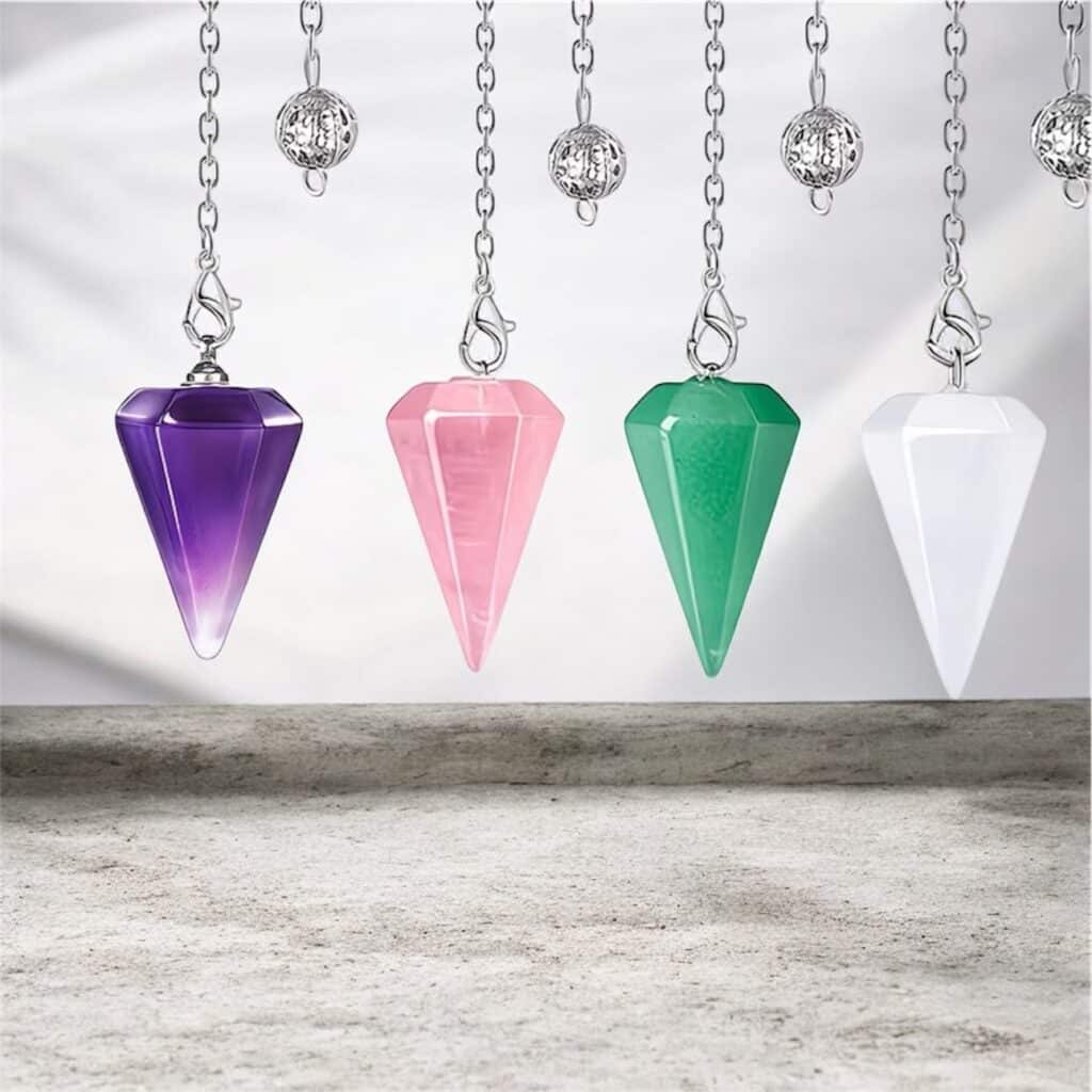 Sekskantede krystal penduler